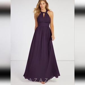 Azazie Camella Plum Bridesmaid Dress size 16